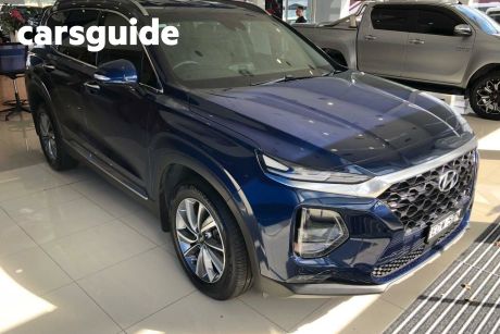 Blue 2019 Hyundai Santa FE Wagon Elite