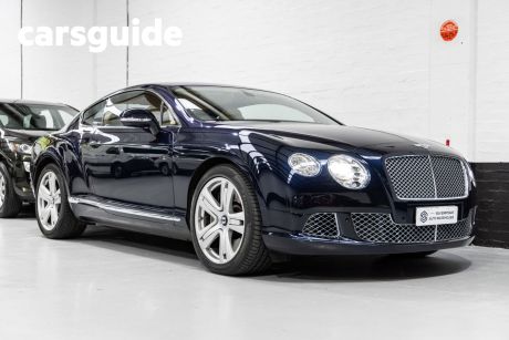 Blue 2013 Bentley Continental Coupe GT W12