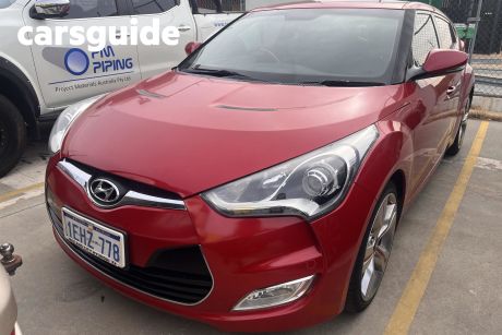 Red 2013 Hyundai Veloster Coupe +