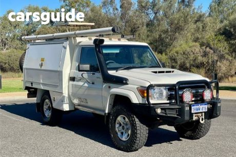 White 2016 Toyota Landcruiser Cab Chassis GXL (4X4)