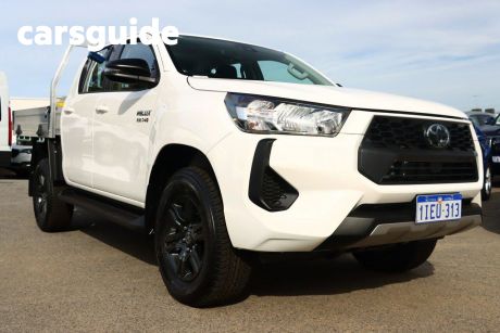 White 2024 Toyota Hilux Ute Tray SR Double Cab