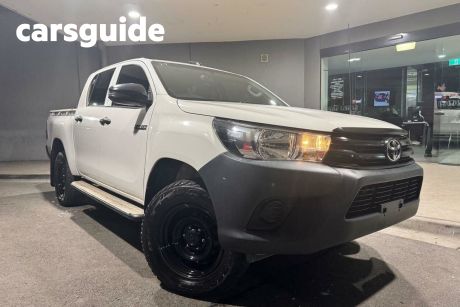 White 2018 Toyota Hilux Double Cab Pick Up Workmate (4X4)