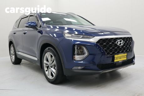 Blue 2018 Hyundai Santa FE Wagon Highlander Crdi Satin AWD