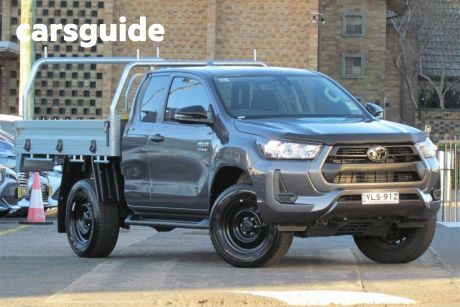 Grey 2022 Toyota Hilux Double Cab Chassis SR (4X4) Steel Wheels