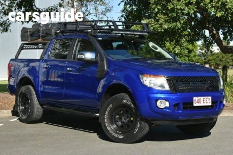 Blue 2014 Ford Ranger Ute Tray XLT Double Cab