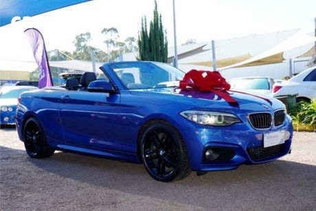 Blue 2015 BMW 220I Convertible Luxury Line