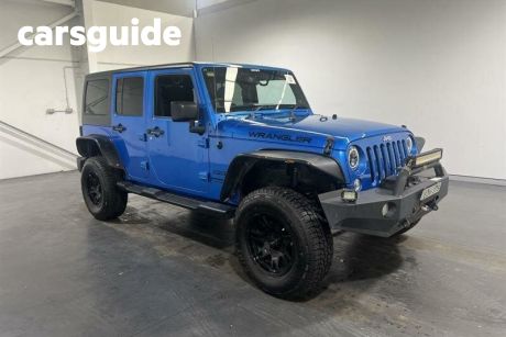 Blue 2014 Jeep Wrangler Unlimited Softtop Sport (4X4)