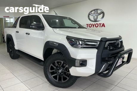 White 2021 Toyota Hilux Ute Tray 4x4 Rogue 2.8L T Double