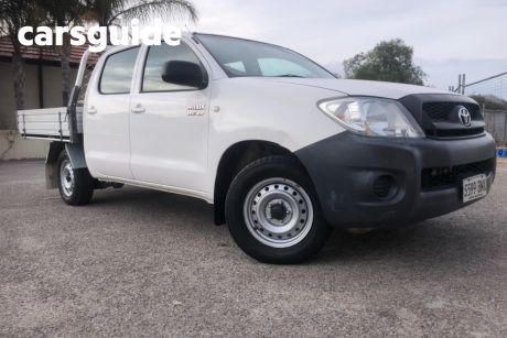 White 2011 Toyota Hilux Dual Cab Pick-up Workmate