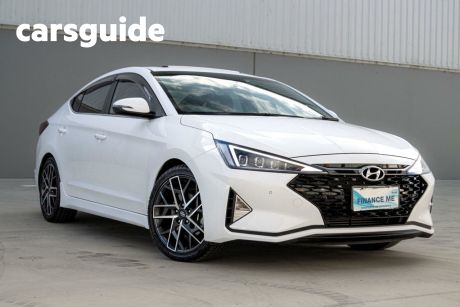 White 2019 Hyundai Elantra Sedan Sport Premium