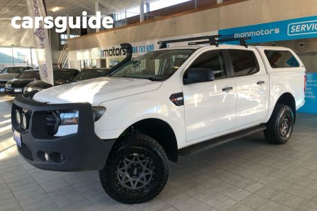 White 2019 Ford Ranger Ute Tray PX MkIII MY19 XL Cab Chassis Double Cab 4dr Spts Auto 6sp, 4