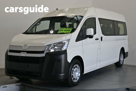 White 2024 Toyota HiAce Commercial Commuter High Roof Super LWB