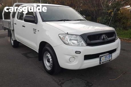 White 2011 Toyota Hilux Cab Chassis Workmate