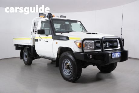 White 2020 Toyota Landcruiser Cab Chassis Workmate (4X4)