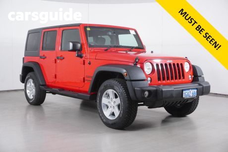 Red 2016 Jeep Wrangler Unlimited Softtop Sport (4X4)