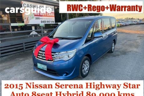 Blue 2015 Nissan Serena Wagon Highway Star G (hybrid)