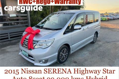 Silver 2015 Nissan Serena Wagon Highway Star G (hybrid)
