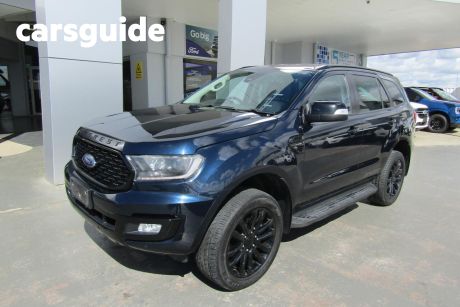 Blue 2021 Ford Everest SUV