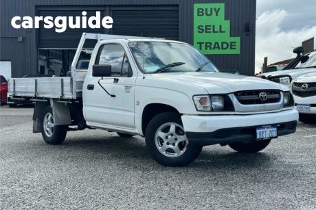 White 2003 Toyota Hilux Cab Chassis
