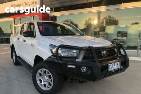 White 2020 Toyota Hilux Ute Tray SR Double Cab