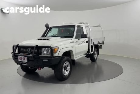 White 2019 Toyota Landcruiser Cab Chassis GXL (4X4)