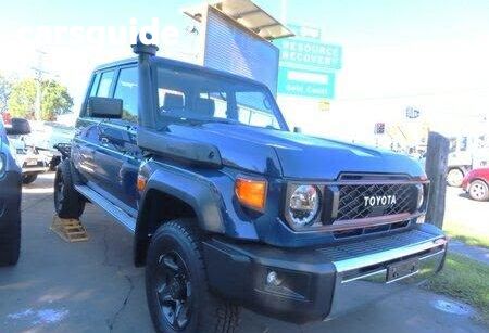 Blue 2023 Toyota Landcruiser 70 Series Double Cab Chassis LC79 GXL