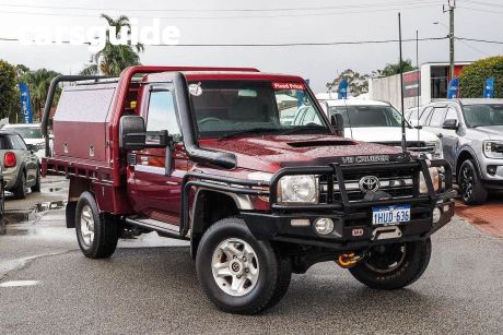 Red 2016 Toyota Landcruiser Cab Chassis GXL (4X4)