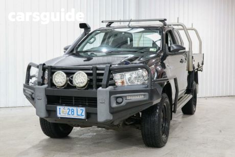 Black 2016 Toyota Hilux X Cab Cab Chassis Workmate (4X4)