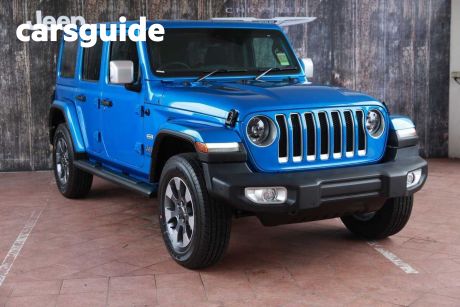 Blue 2023 Jeep Wrangler Wagon Unlimited Overland