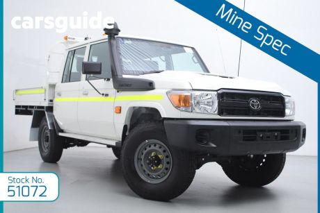 White 2023 Toyota Landcruiser 70 Series Double Cab Chassis LC79 Workmate