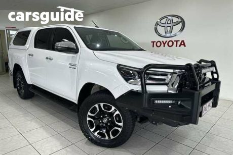 White 2020 Toyota Hilux Ute Tray SR5 4x4 Double-Cab Pick-Up