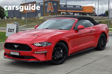 Red 2018 Ford Mustang Convertible High Performance