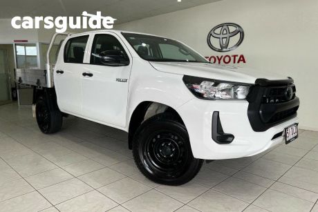 White 2021 Toyota Hilux Ute Tray 4x4 Workmate 2.4L T Double