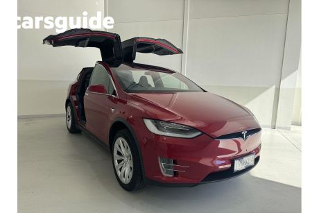 Red 2017 Tesla Model X Wagon 75D