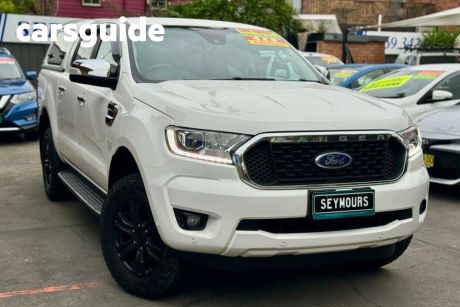 White 2021 Ford Ranger Ute Tray PX MkIII XLT Utility Double Cab 4dr Spts Auto 10sp 4x4 2.ODT