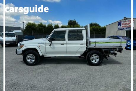 White 2019 Toyota Landcruiser Double Cab Chassis GXL (4X4)