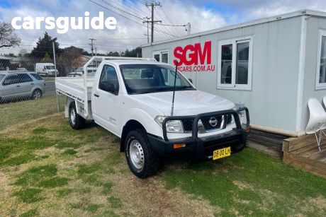 White 2012 Nissan Navara Ute Tray D40 Series 7 RX Cab Chassis 2dr Man 6sp 4x4 2.5DT