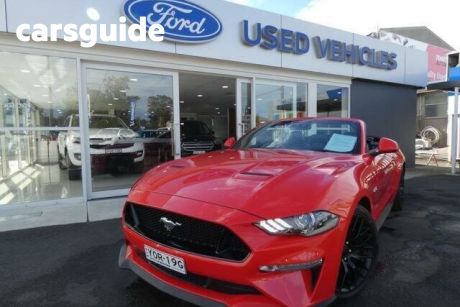 Red 2019 Ford Mustang Convertible