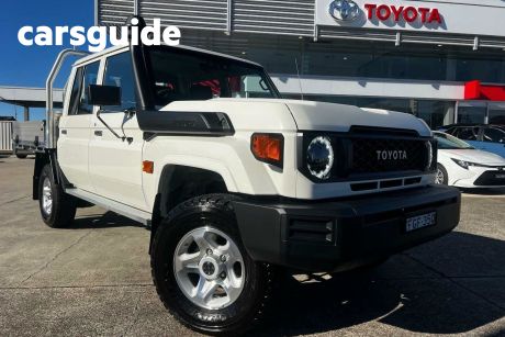 White 2024 Toyota Landcruiser 70 Series Double Cab Chassis LC79 Workmate