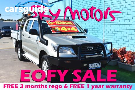 Silver 2013 Toyota Hilux Dual Cab Chassis SR (4X4)