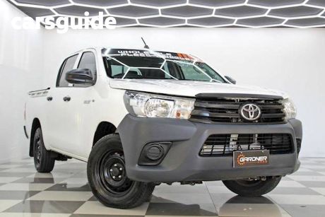 White 2018 Toyota Hilux Double Cab Pick Up Workmate