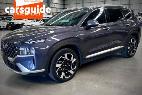 Grey 2020 Hyundai Santa FE Wagon Elite Crdi (awd)