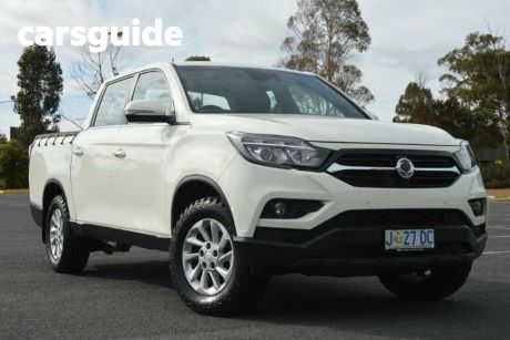 White 2020 Ssangyong Musso XLV Crew Cab Utility ELX