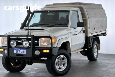 White 2007 Toyota Landcruiser Cab Chassis GXL (4X4)