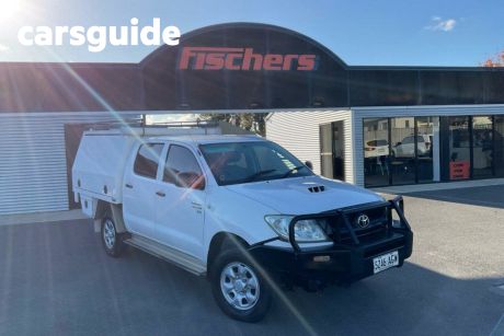 White 2010 Toyota Hilux Dual Cab Chassis SR (4X4)