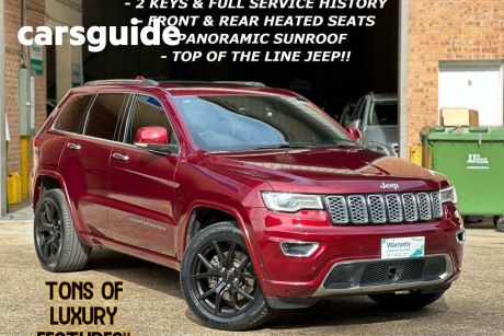 Red 2017 Jeep Grand Cherokee Wagon WK Overland Wagon 5dr Spts Auto 8sp 4x4 3.0DT
