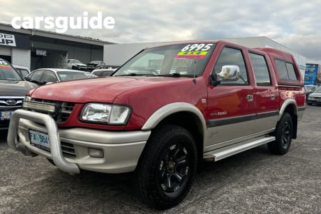 Red 2002 Holden Rodeo Crew Cab Pickup LX (4X4)