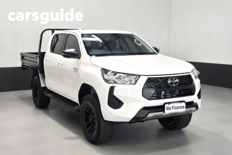 White 2024 Toyota Hilux Double Cab Chassis SR (4X4)