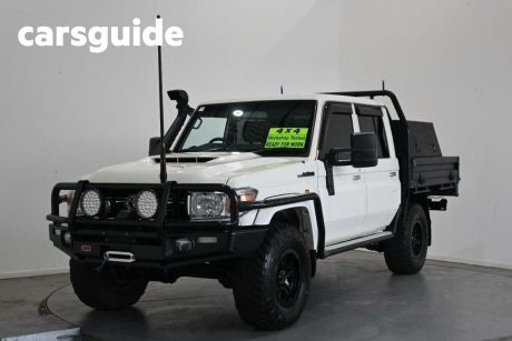 White 2021 Toyota Landcruiser 70 Series Double Cab Chassis GXL