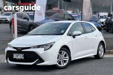 White 2022 Toyota Corolla Hatchback Ascent Sport + Navigation